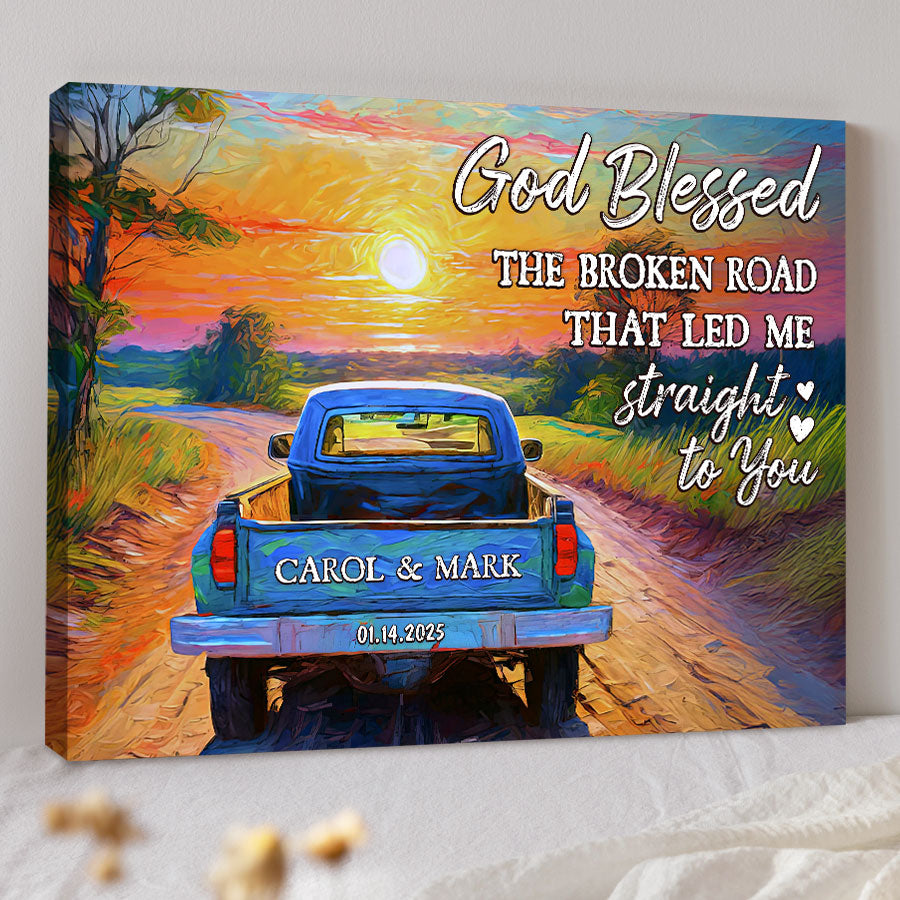 Custom Valentines Gifts for Him | Valentine Custom Canvas Print