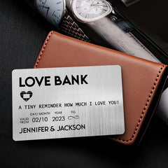 Custom Valentines Gifts | Personalised Valentines Gifts for Him | Wallet Card Insert