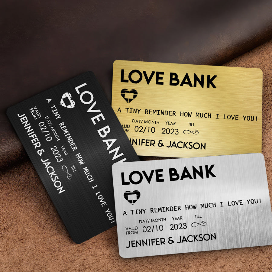 Custom Valentines Gifts | Personalised Valentines Gifts for Him | Wallet Card Insert