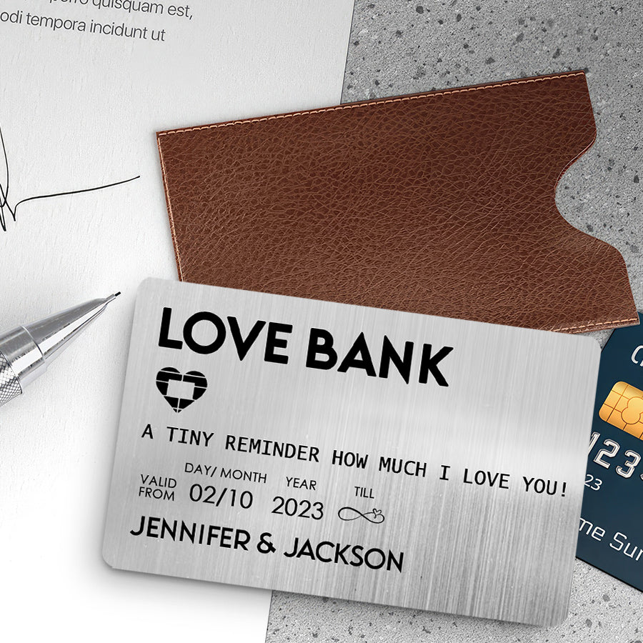 Custom Valentines Gifts | Personalised Valentines Gifts for Him | Wallet Card Insert