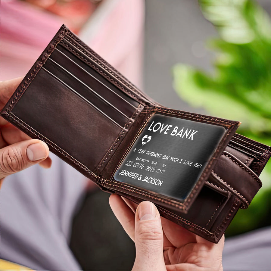 Custom Valentines Gifts | Personalised Valentines Gifts for Him | Wallet Card Insert