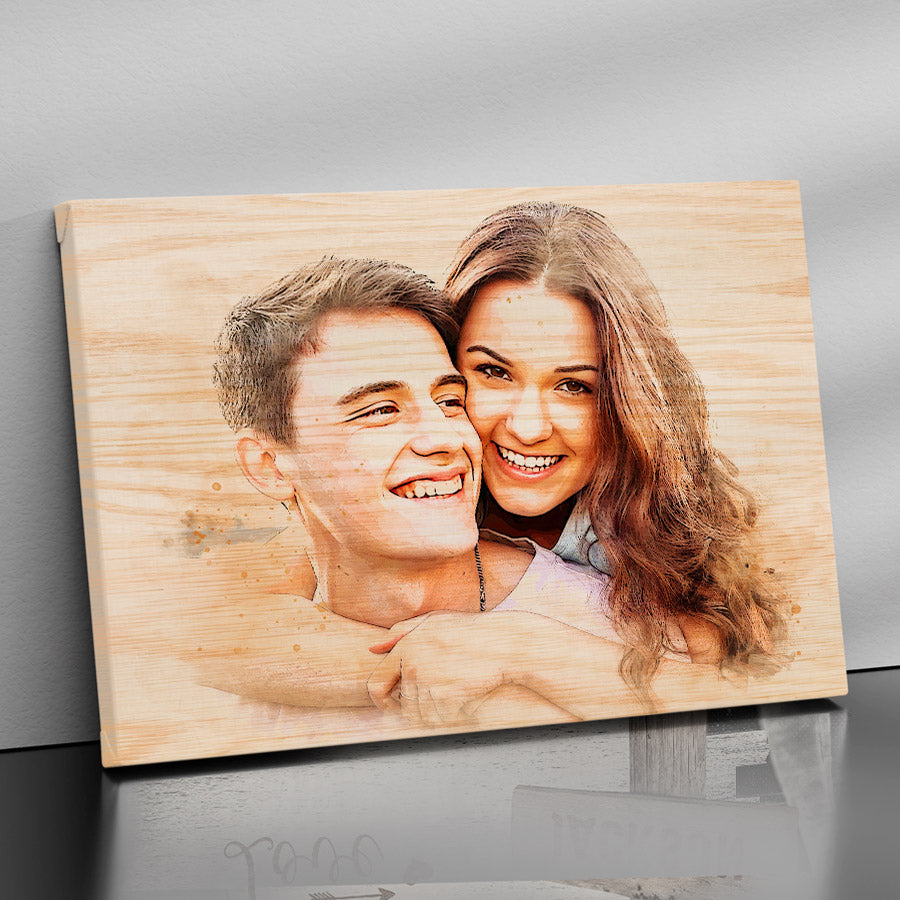Customized Unique First Valentine Gift for Boyfriend | Custom Photo Canvas Prints