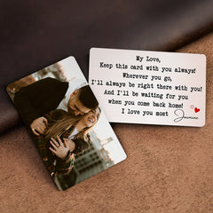 Customized First Valentine Gift for Boyfriend | Wallet Insert Card