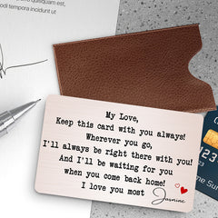 Customized First Valentine Gift for Boyfriend | Wallet Insert Card