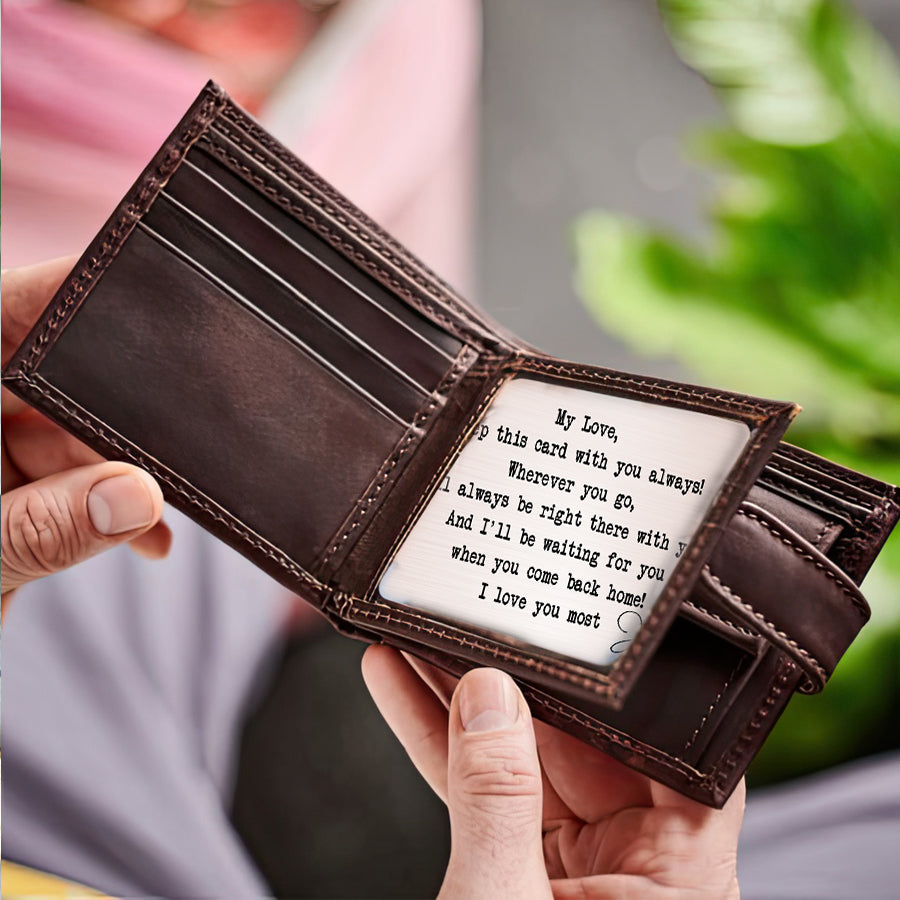 Customized First Valentine Gift for Boyfriend | Wallet Insert Card