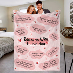 Customized First Valentine’s Day Gift for Boyfriend | Custom Blanket