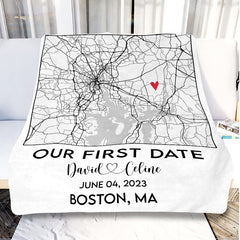 Customized First Valentine’s Day Gift for Boyfriend | Custom Blankets