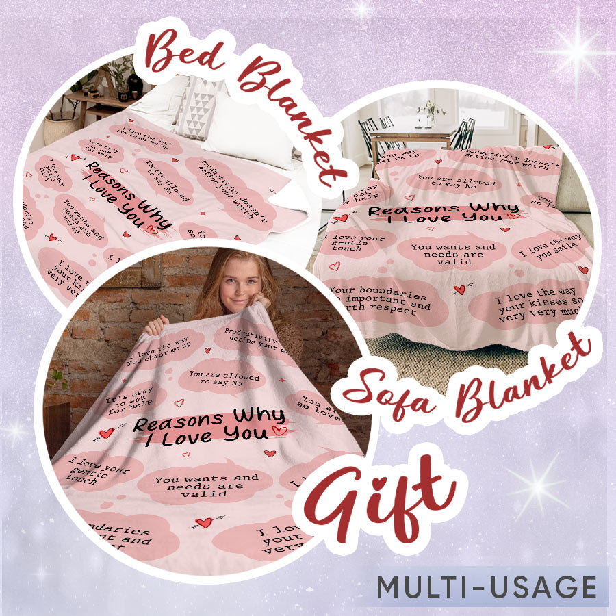 Customized First Valentine’s Day Gift for Boyfriend | Custom Blanket