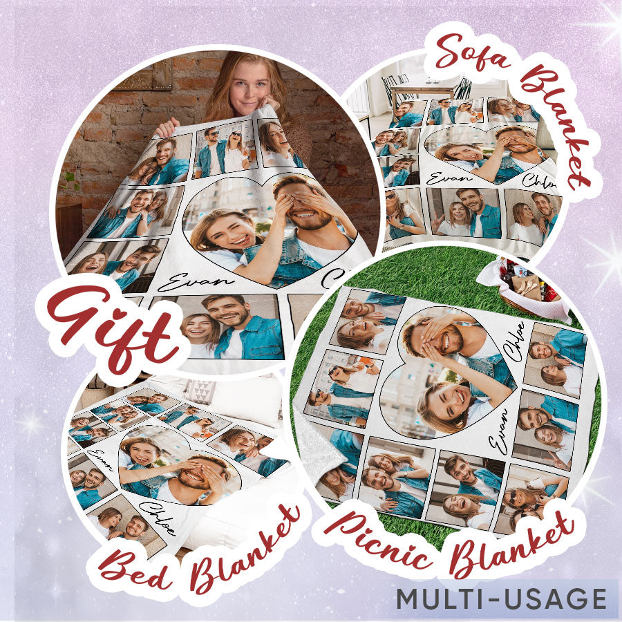 Customized First Valentine’s Day Gift for Boyfriend | Customized Blanket