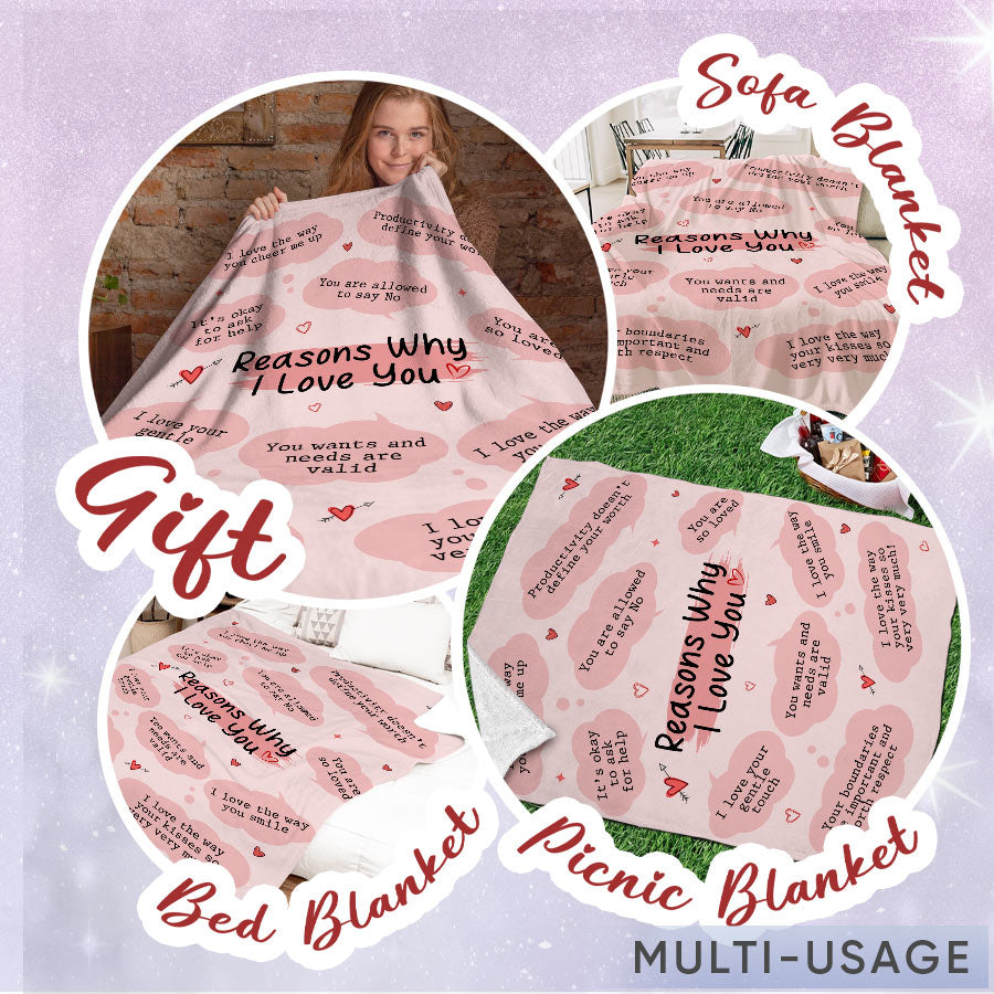 Customized First Valentine’s Day Gift for Boyfriend | Custom Blanket