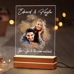 Customized First Valentines Gift for Boyfriend | Custom Photo Night Light