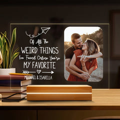 Customized First Valentines Gift for Him | Custom Photo Led Night Light