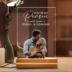 Customized First Valentines Gift for Him | Custom Photo Night Light