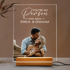 Customized First Valentines Gift for Him | Custom Photo Night Light