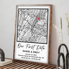 Customized Gifts for Husband on Valentines Day | Custom Map Canvas