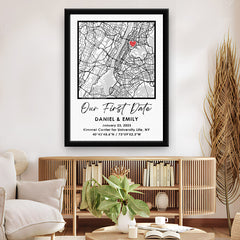Customized Gifts for Husband on Valentines Day | Custom Map Canvas