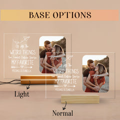 Customized Valentine Gift | Customized Photo Acrylic Plaque Led Night Light