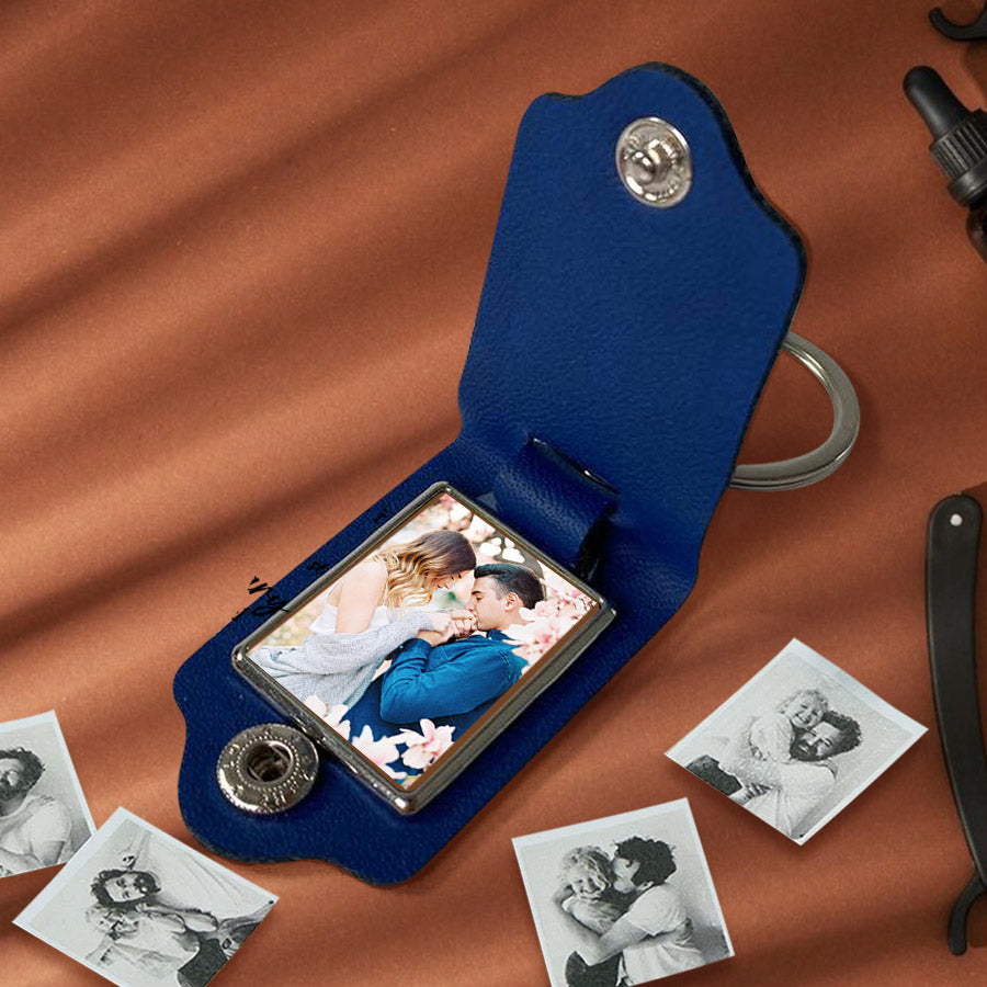 Customized Valentine Gifts for Him | Custom Leather Keychain