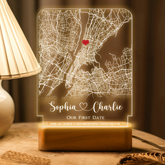 Customized Valentine Gifts | Custom Map Led Night Light