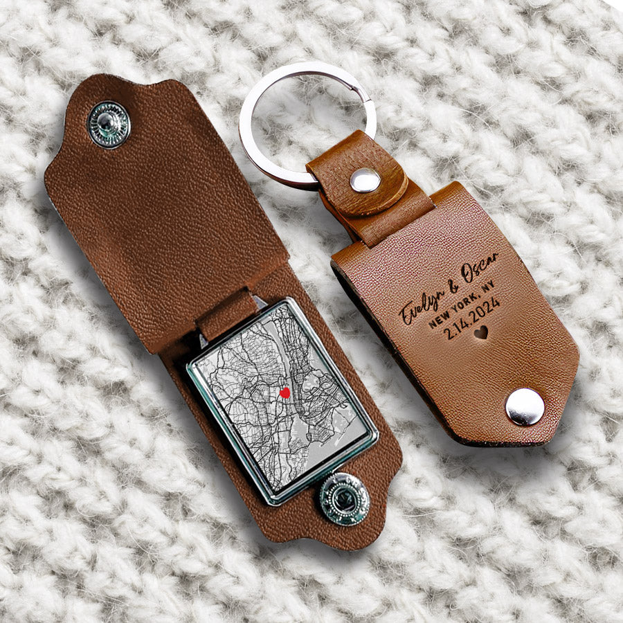Customized Valentine Gifts | Leather Keychain