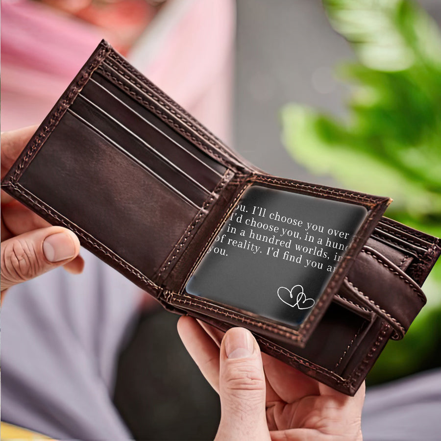 Customized Valentine Gifts | Personalised Valentines Gifts for Him | Personalized Metal Card for Wallet