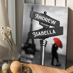 Customized Valentines Gift | Personalised Valentines Gifts for Him | Couple Canvas