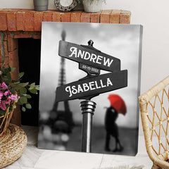 Customized Valentines Gift | Personalised Valentines Gifts for Him | Couple Canvas