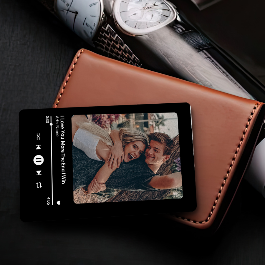 Customized Valentines Gifts for Him | Custom Song Wallet Insert Card