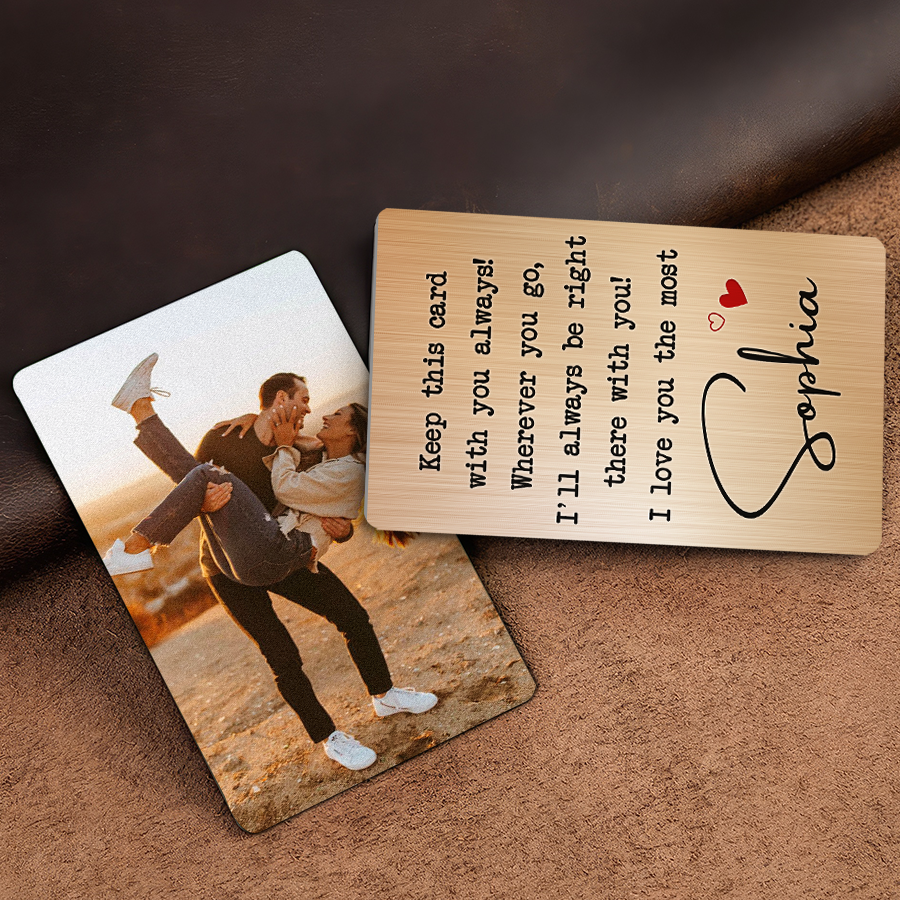 Customized Valentines Gifts | Personalised Valentines Gifts for Him | Personalized Wallet Card