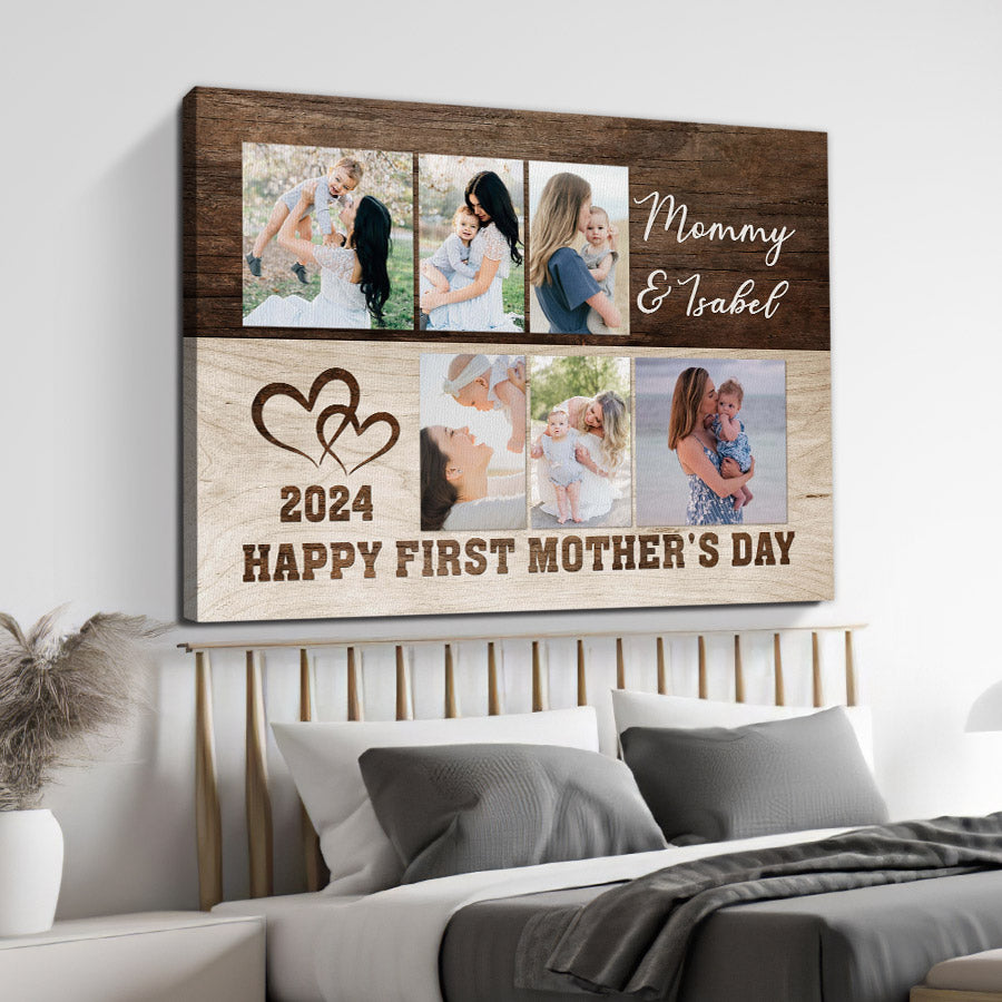 First Mother’s Day Gift | Custom Canvas Photo Collage For New Mom