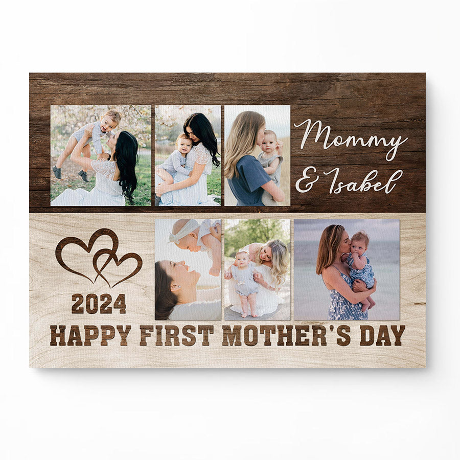 First Mother’s Day Gift | Custom Canvas Photo Collage For New Mom