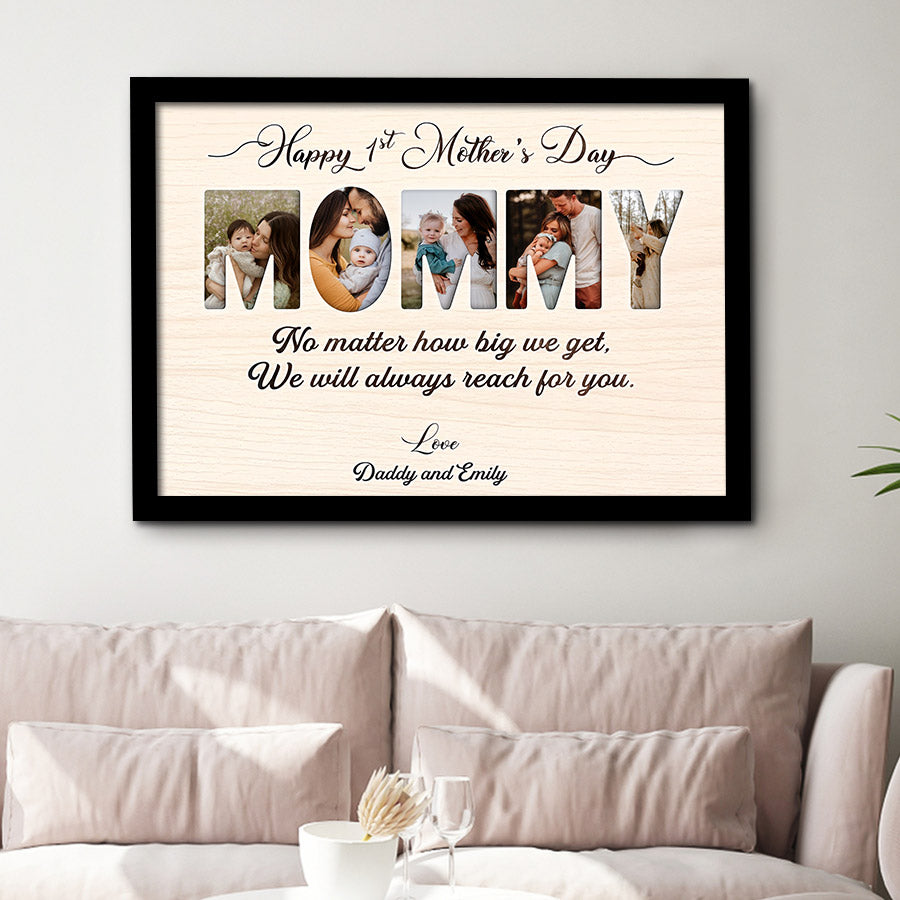 First Mother’s Day Gift | Mommy Photo Collage Mother’s Day Canvas Art