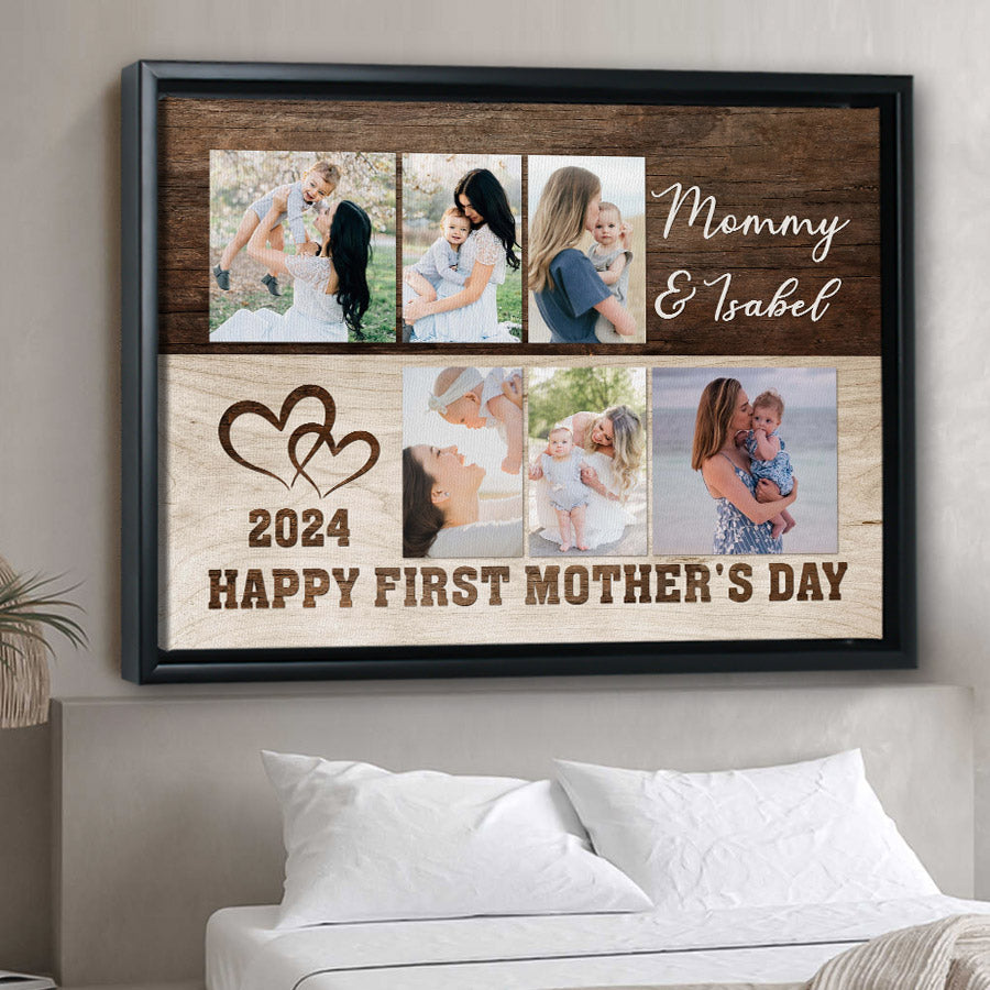 First Mother’s Day Gift | Custom Canvas Photo Collage For New Mom