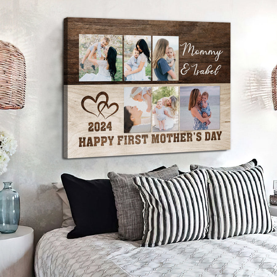First Mother’s Day Gift | Custom Canvas Photo Collage For New Mom