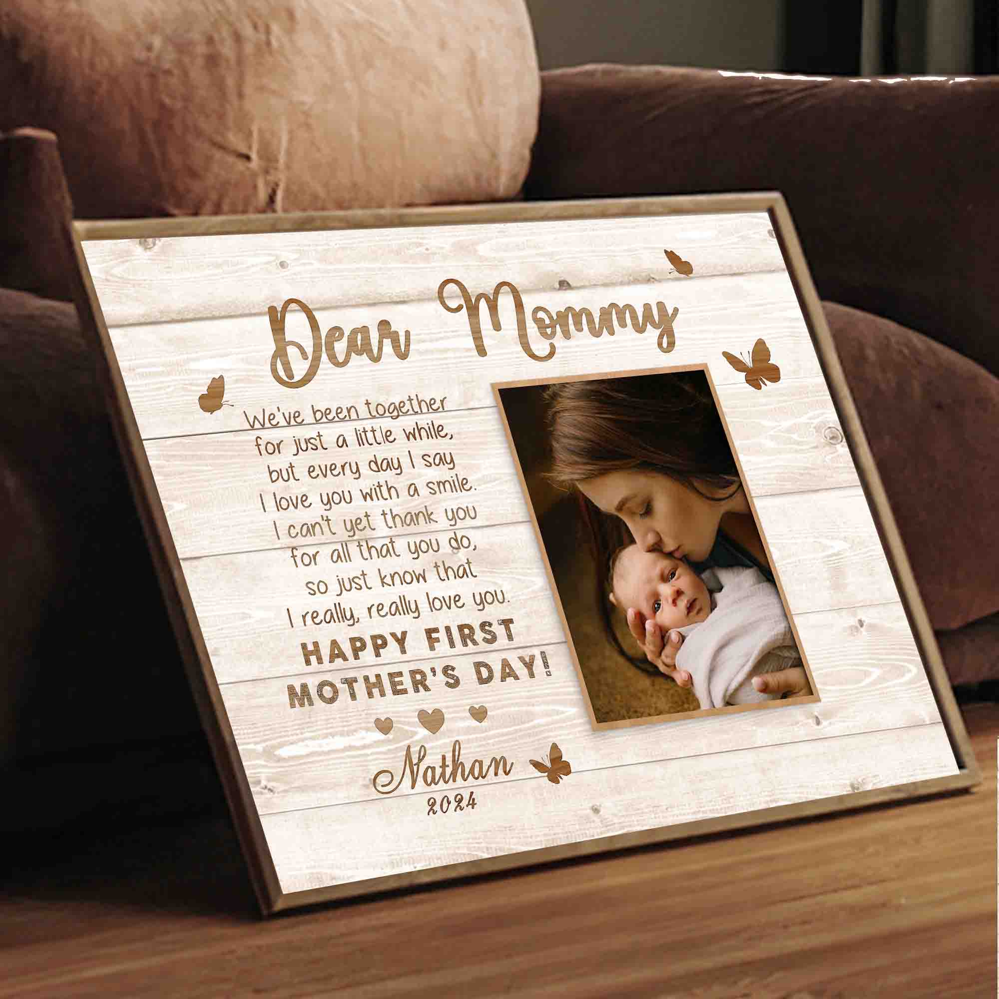 First Mother’s Day Gift | Dear Mommy Canvas Mothers Day Painting