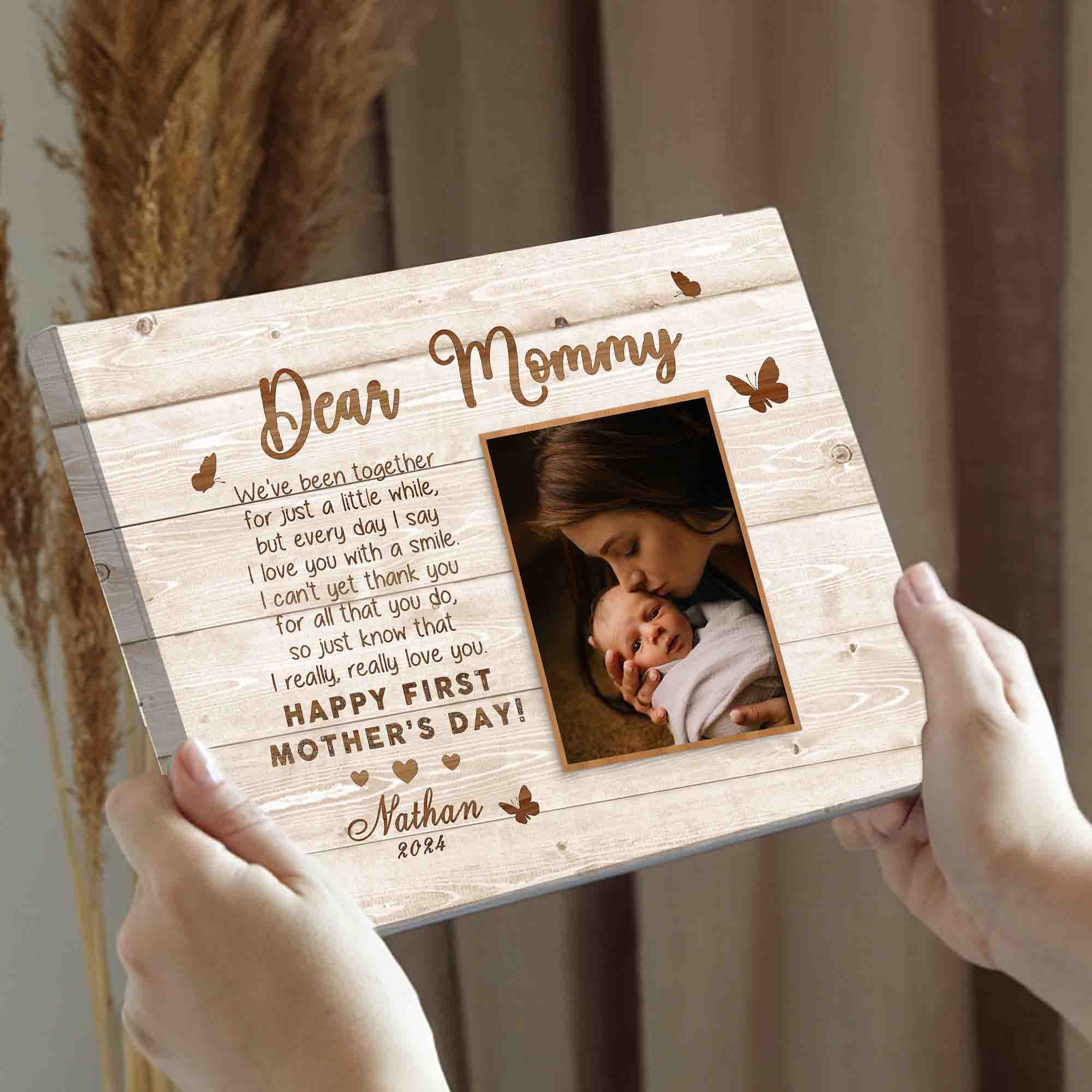 First Mother’s Day Gift | Dear Mommy Canvas Mothers Day Painting