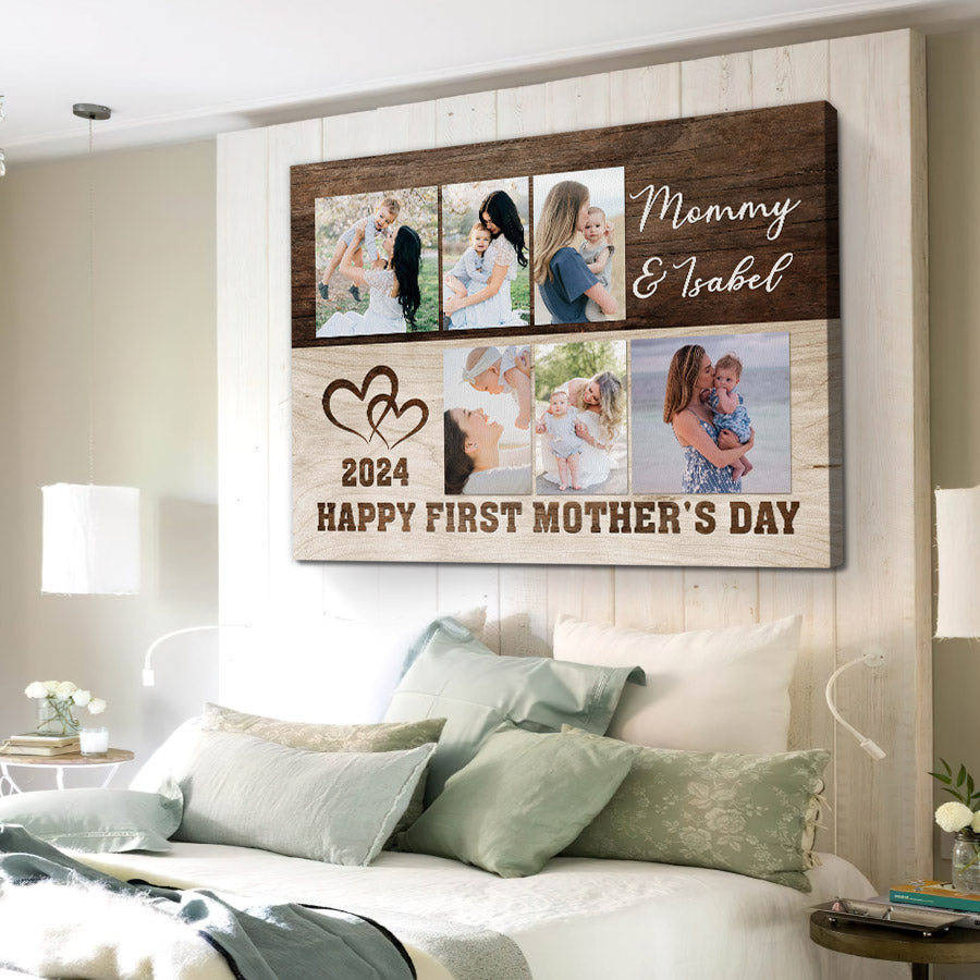 First Mother’s Day Gift | Custom Canvas Photo Collage For New Mom