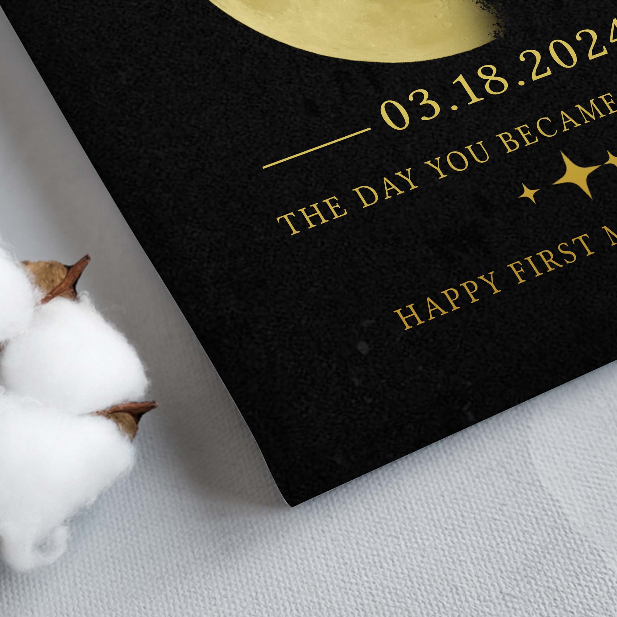 First Mothers Day Gift | Custom Moon Phase By Date Mothers Day Canvas