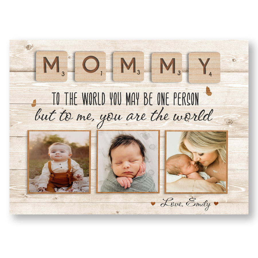 First Mothers Day Gifts | Custom Photo Mommy Canvas