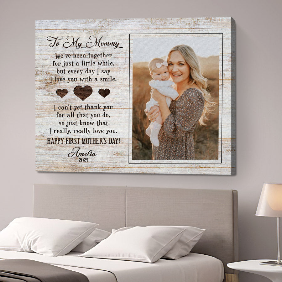 First Time Mothers Day Gift | To My Mommy Mothers Day Wall Art
