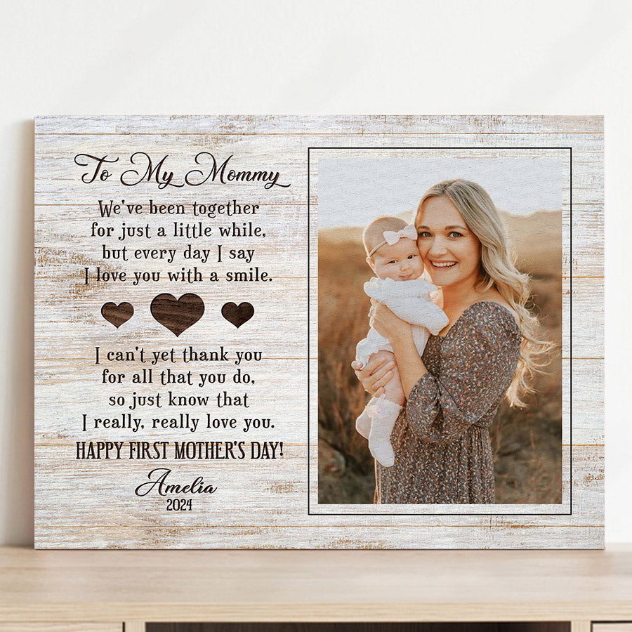 First Time Mothers Day Gift | To My Mommy Mothers Day Wall Art
