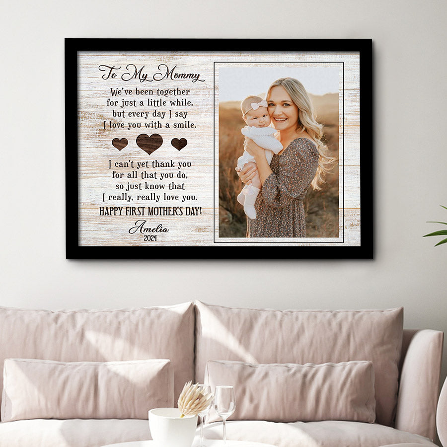 First Time Mothers Day Gift | To My Mommy Mothers Day Wall Art