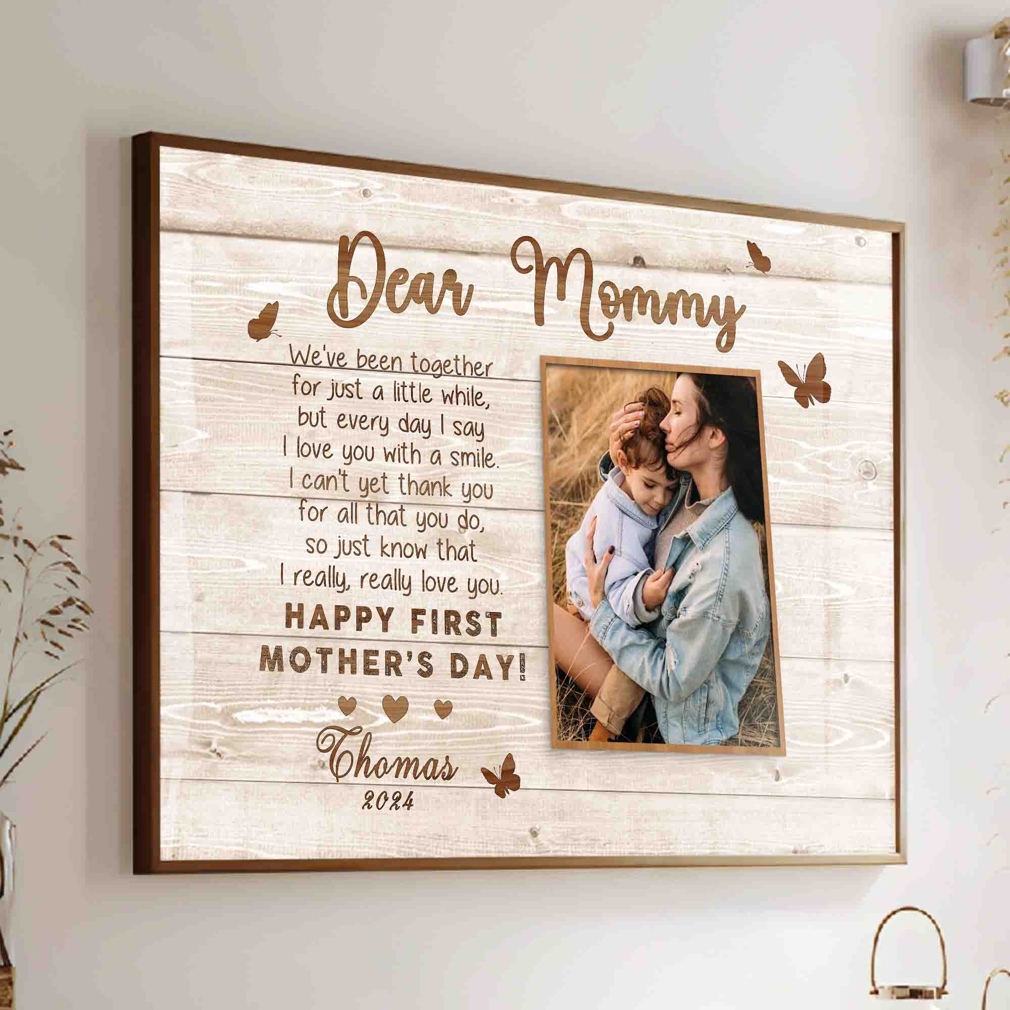 First Time Mothers Day Gift | Custom Photo Mothers Day Canvas