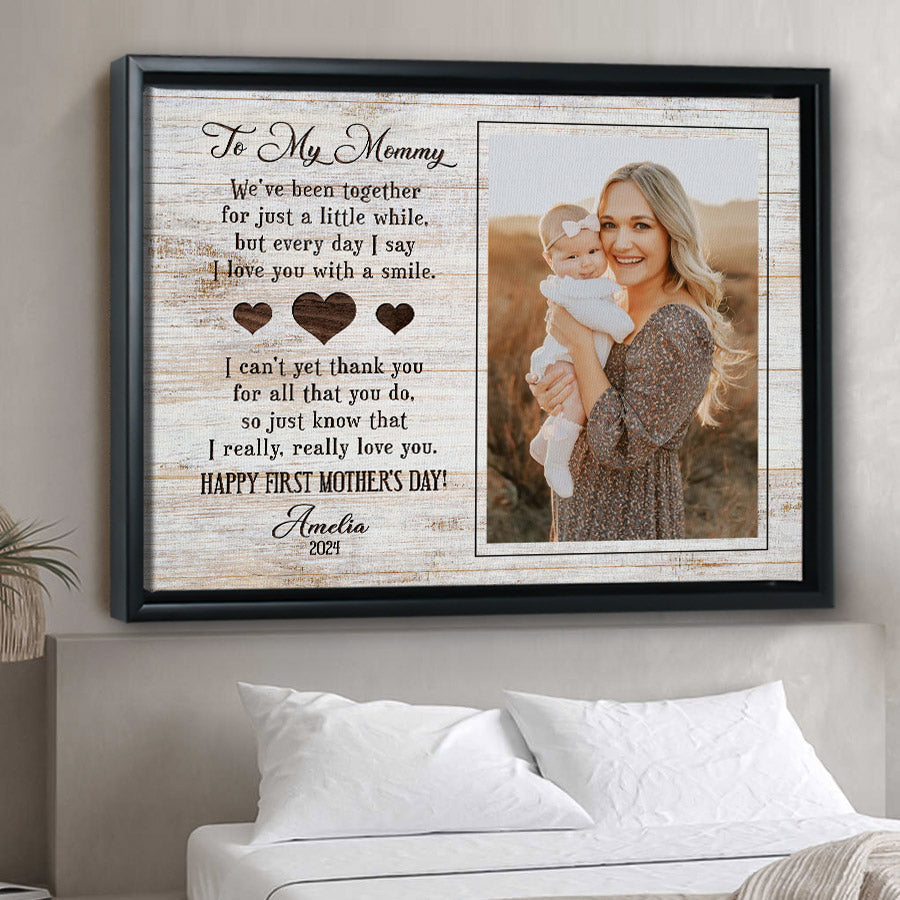First Time Mothers Day Gift | To My Mommy Mothers Day Wall Art