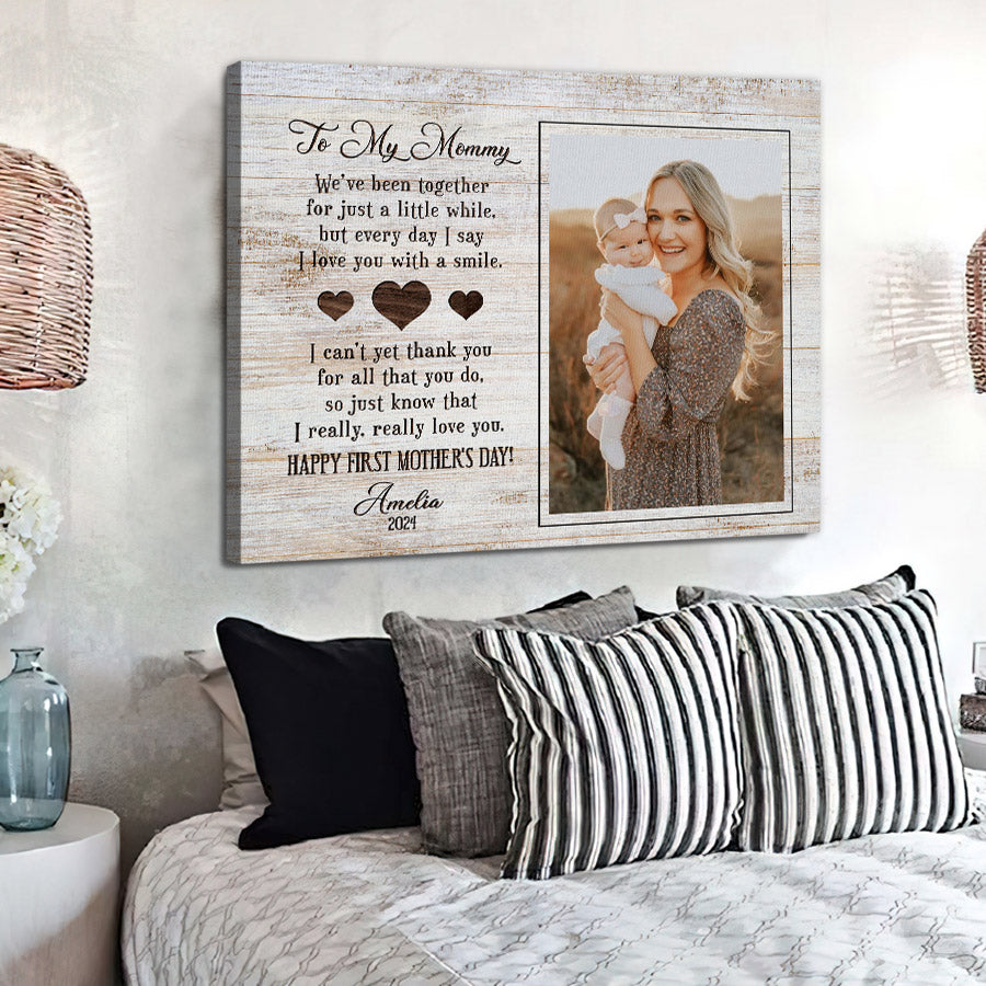 First Time Mothers Day Gift | To My Mommy Mothers Day Wall Art