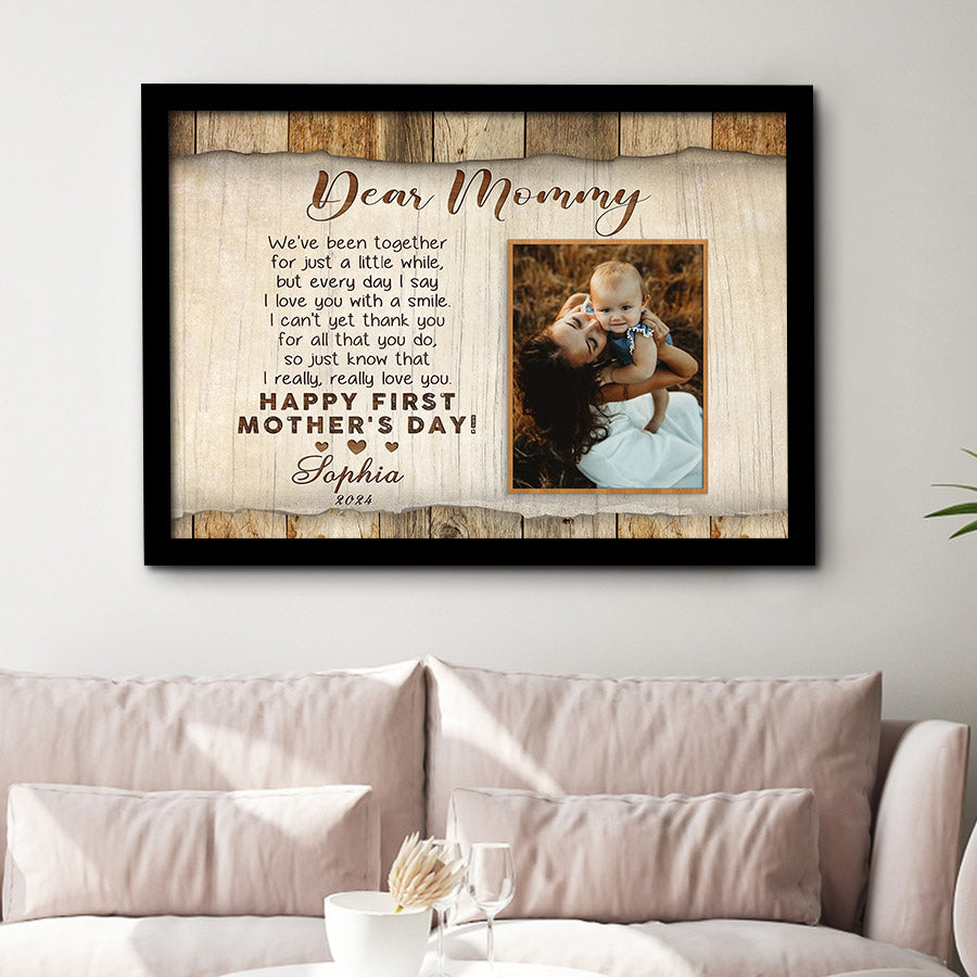 First Time Mothers Day Gift | Custom Photo Mother’s Day Canvas