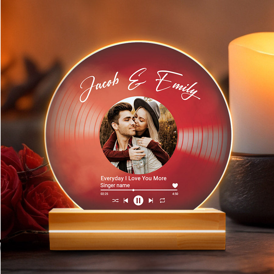 First Valentine Gift for Boyfriend Long Distance Personalized | Custom Vinyl Plaque