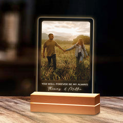 First Valentine’s Day Gift for Boyfriend Personalized | Custom Photo Night Light