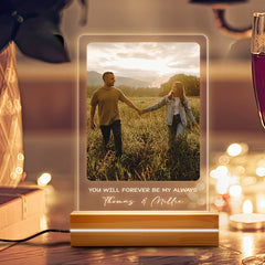 First Valentine’s Day Gift for Boyfriend Personalized | Custom Photo Night Light