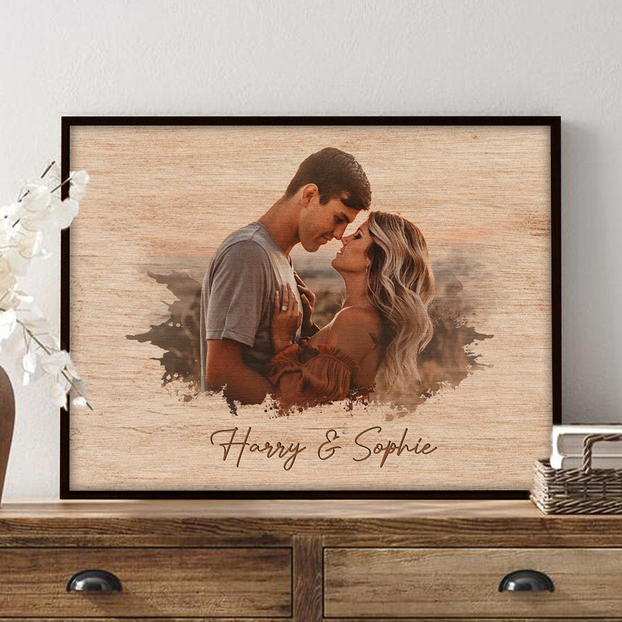 First Valentines Day Gifts for Boyfriend Personalized | Custom Photo Canvas Prints